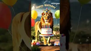LION BIRTHDAY #lion #birthdaycelebration #aisorts #trending #virlshorts