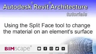 Autodesk Revit: Using the Split Face tool to change a material on an element's surface