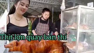 Thịt lợn quay bản thí ngon và thơm lá mác mật là quầy  ngọc hiệp muỗi ngày bán 1 con