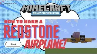 Minecraft Education Edition: Coolest FLYING Redstone Build! Easy Airplane Tutorial