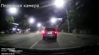 Видео регистратор VIPER X Drive пример видео, ночь