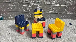 Building Block Diy Chair and Table / Satisfying Block / ASMR Lego #asmr #buildingblocks #legoblocks 