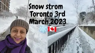 Snow Storm/Heavy Snowfall in Toronto  3rd March 2023/ leonora luna's Vlog 2023🇨🇦&hearts;️❄️