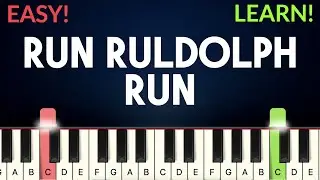 Run Rudolph Run - Chuck Berry | EASY Piano Tutorial