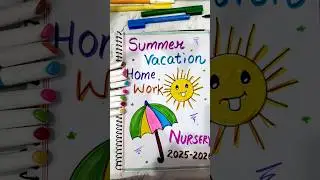 Summer Vacation Holidays Homework Front Page Design Ideas#frontpage#vacation#shorts #summer