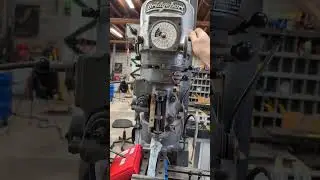 Firing up my Bridgeport milling machine for the first time since moving it into my workshop.
