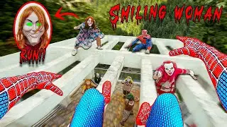 ESCAPE 6 SMILING WOMEN WITH SPIDERMAN | Chase Pov Horror Film | LTT HORROR