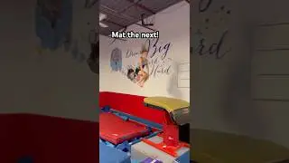 Hayden upgrading her Tsuk to the mat in the pit this week! #gymnast #gymnastics #vault #tsuk