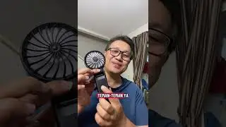 GOOJODOQ Solar Power Mini Fan 4000 mAh Foldable Handheld Turbo Jet Rechargeable Strong Wind GFS014