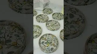 Handicraft mdf round serving trays!! #handmadejewelry #ytshort  #ytshorts
