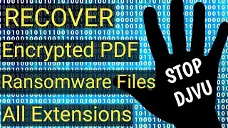 Recover online id encrypted PDF ransomware online key files