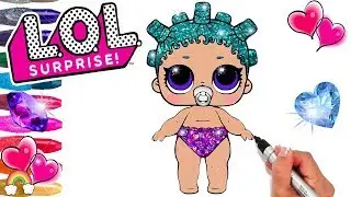LOL Lil Cosmic Queen Coloring Page | LOL Doll Printable Coloring Pages | Glitter Art