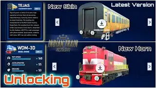 Indian Train Simulator Unlocking WDM-3D Engine and Tejas Express with New Skin in Latest Version