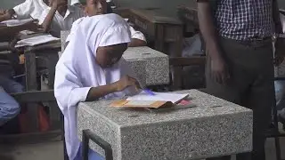 Ocean plastics transformed into school desks and chairs in Kenya