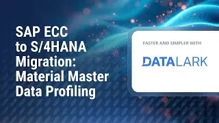 Миграция с SAP ECC на S/4HANA: профилирование основных данных материалов с помощью DataLark.