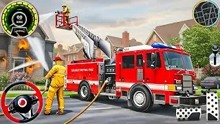 Fire Truck City Rescue Simulator - 911 US Emergency Fire Truck Driving 3D - Android Gameplay