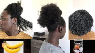 DIY Banana & Coconut Milk Deep Conditioner For 4CHair