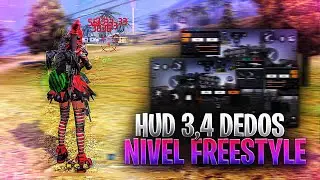OS BRABOS!! 👾 TOP 5 MELHORES HUD 3,4 DEDOS FREESTYLE FREE FIRE| HUD COMPLETO!