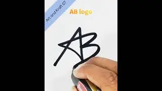 AB Logo | Logo Art | #shorts #logo