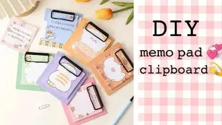 ✨Make mini kawaii memo pad clipboard at home for school & journal ✨