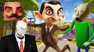 Hello Neighbor - New Neighbor Baldi Slender Shrek Mr Bean Final History Part 1617