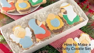 Decorating a Minimalist Nativity Cookie Set for Christmas | Cookie Decorating with Royal Icing