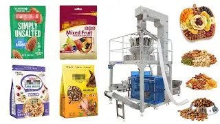 Automatic Almond Cashew Nuts Zipper Pouch Doypack Packaging Machine