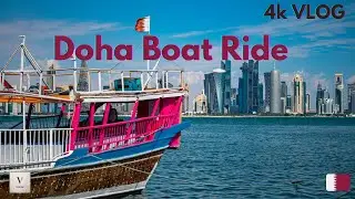 Doha Corniche Boat Ride 4k | Qatar | Relaxing Sea view