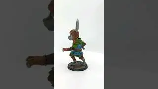Painted miniature of a resin printed Rabbit rogue  #3dprinting #painting #miniature