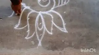 Lotus rangoli, lotus shape rangoli #rangoli #Lotus #maaintimuchatlu1724 @Maaintimuchatlu1724 