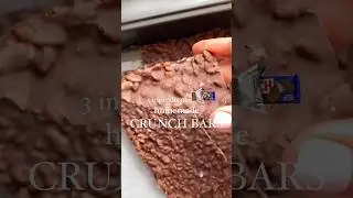 3 ingredients homemade CRUNCH BARS🍫🔥