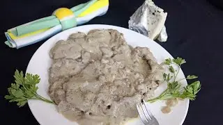 استيك اللحم بصوص الجبنة الريكفورد (صوص البلو تشيز) 🥩بطعم جنان #بفتيك_بصوص_الريكفورد