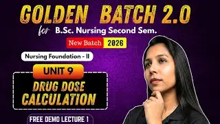 FON 2 - Drug Dose Calculation: Best Trick 🔥 | Formula याद करने का आसान तरीका | B.Sc. Nursing 2nd Sem