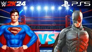 شاهد اقوى معركة باتمان VS سوبر مان مصارعة WWE 2K24 | بلايستيشن 5