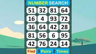 Number Search: Find Pair Numbers to Test Your Mind Health. #memory #braingame #puzzle #quiz -#400