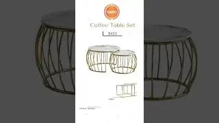 Limited Time Offer: Gorgeous Coffee Table Set for $449.99