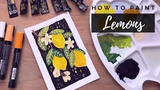 How To Paint Lemons with Gouache ll Easy and Fun!!