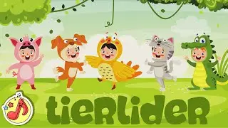 Lustige Tierlieder für Kinder 🐻🦁🐑 | Tiere lernen & mitsingen!