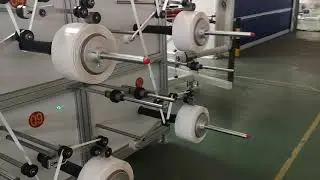 Spooling rewinding 18mm width foam tape with feeder