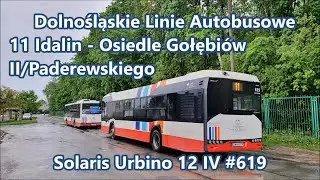 DLA - Solaris Urbino 12 IV #619, linia 11