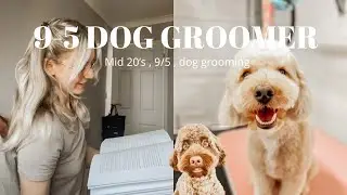 VLOG A 9-5 WITH ME | Dog grooming| relaxing vlog |mid 20's | Mortgage meetings