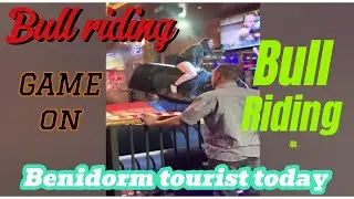 Last night crazy 🤪 bull 🐂 riding in benidorm Spain 🇪🇸 | Benidorm bull 🐂