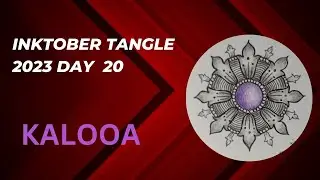 Inktober tangle 2023 Day 20 Kalooa by Nina Dreher Goeddertz.