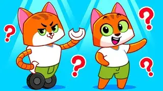 Copy Dad & Copycat | Kids Copy Dad Cartoon | When Dad's Away Song | Best Cartoons | Purr-Purr