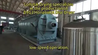 Sludge Food Residue Alcohol Residue Fertilizer Resin Horizontal Continuous Disc Drying Machine
