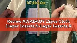 Review AlVABABY 12pcs Cloth Diaper Inserts,5-Layer Inserts,Reusable Liners for Baby Cloth Diapers12Z