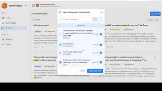 VentureRadar for Leads and Market Research