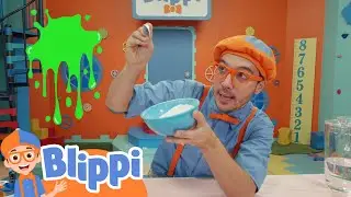 Blippi Learns to Make Slime! | Blippi | Moonbug Kids - Cartoons & Toys