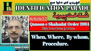 Identification Parade I Criminal law I Cr Pc I QSO1984 IHK legal Tv I llb I civil judge I