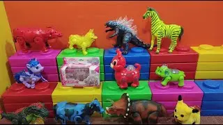 ไดโนเสาร์ใสตัวจิ๋ว และเหล่าสัตว์ วัว กระต่าย ก็อตซฺลล่า ปิกาจู dinosaur